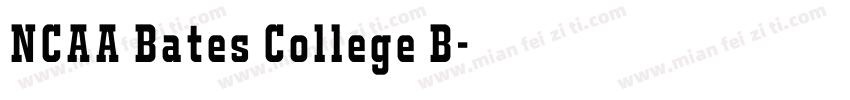 NCAA Bates College B字体转换